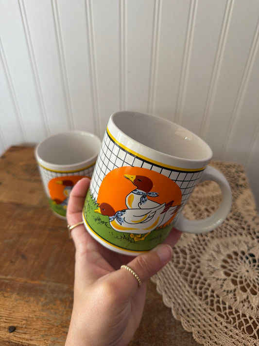 SET OF 2 DUCK MUGS