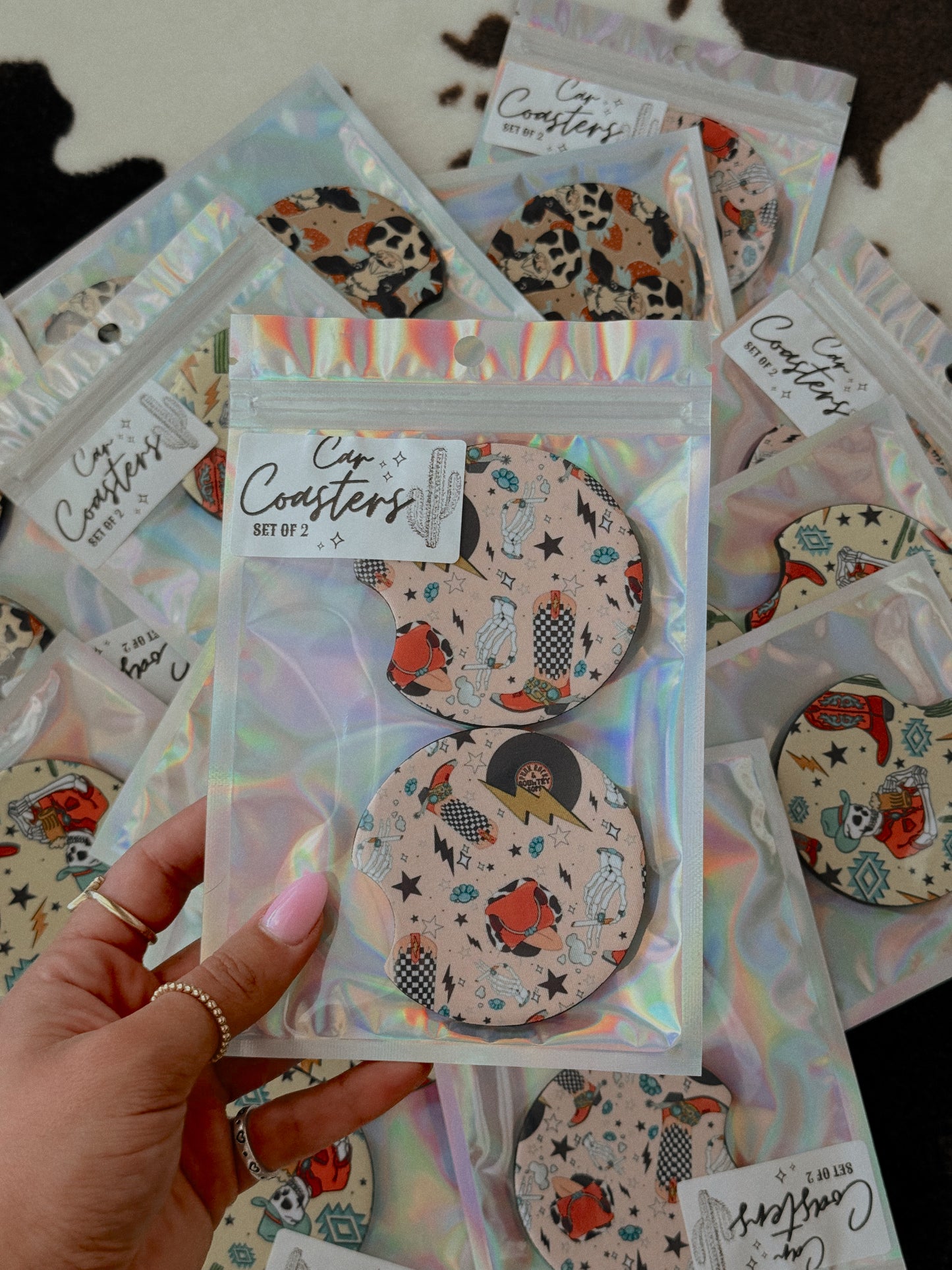 ROCK COWGIRL CAR COASTER