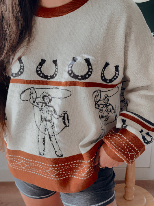 ROOTIN TOOTIN COWBOY SWEATER