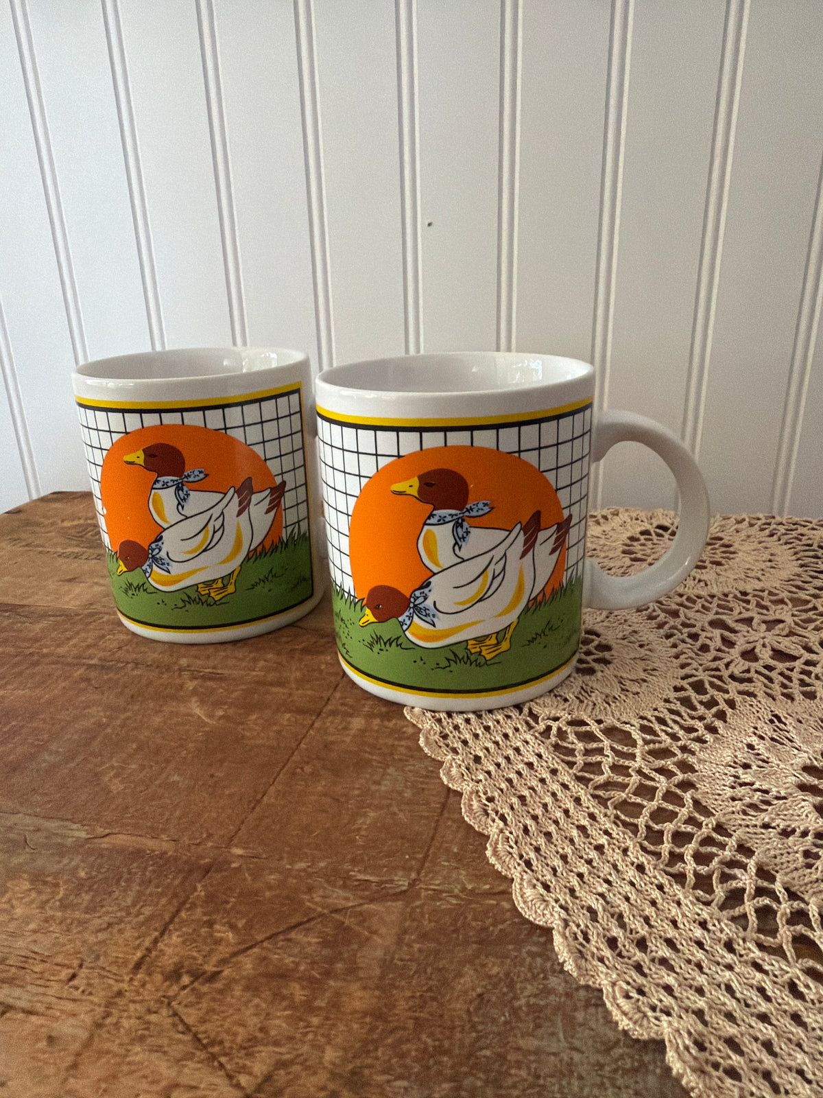 SET OF 2 DUCK MUGS