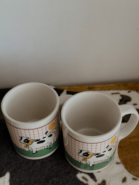 TWO COW MUGS