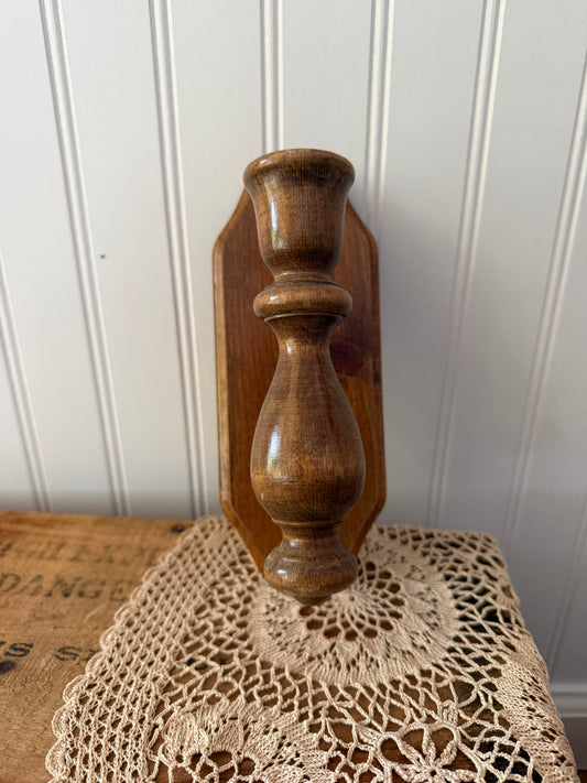 WOODEN CANDLESTICK HOLDER