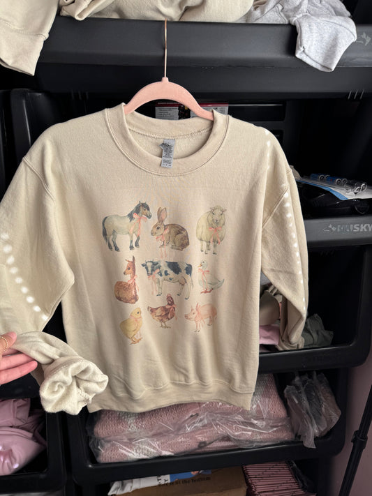 VINTAGE COQUETTE FARM__ Size small sweatshirt