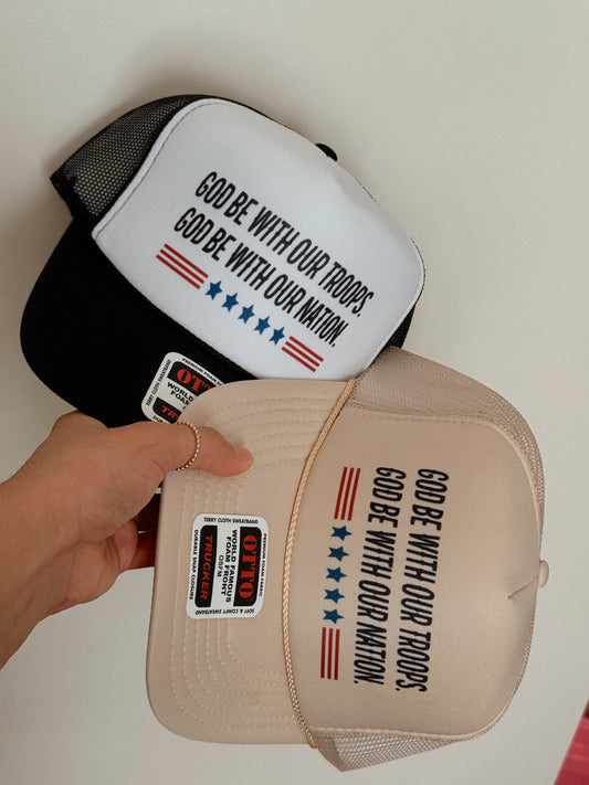 GOD BE WITH US TRUCKER HAT