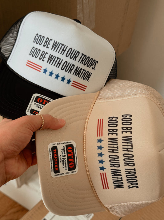 GOD BE WITH US TRUCKER HAT