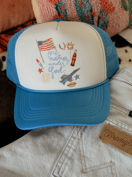 ONE NATION TRUCKER HAT