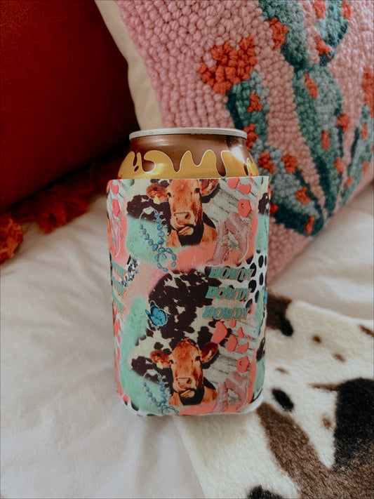 HOWDY COW CAN COOLER