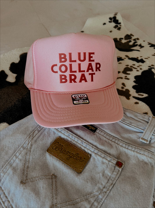 BLUE COLLAR BRAT TRUCKER HAT